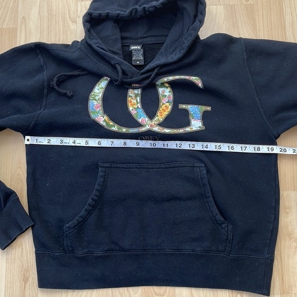 Obey OG Floral Obey Giant Black Hoodie Girls Medium - Picture 6 of 10